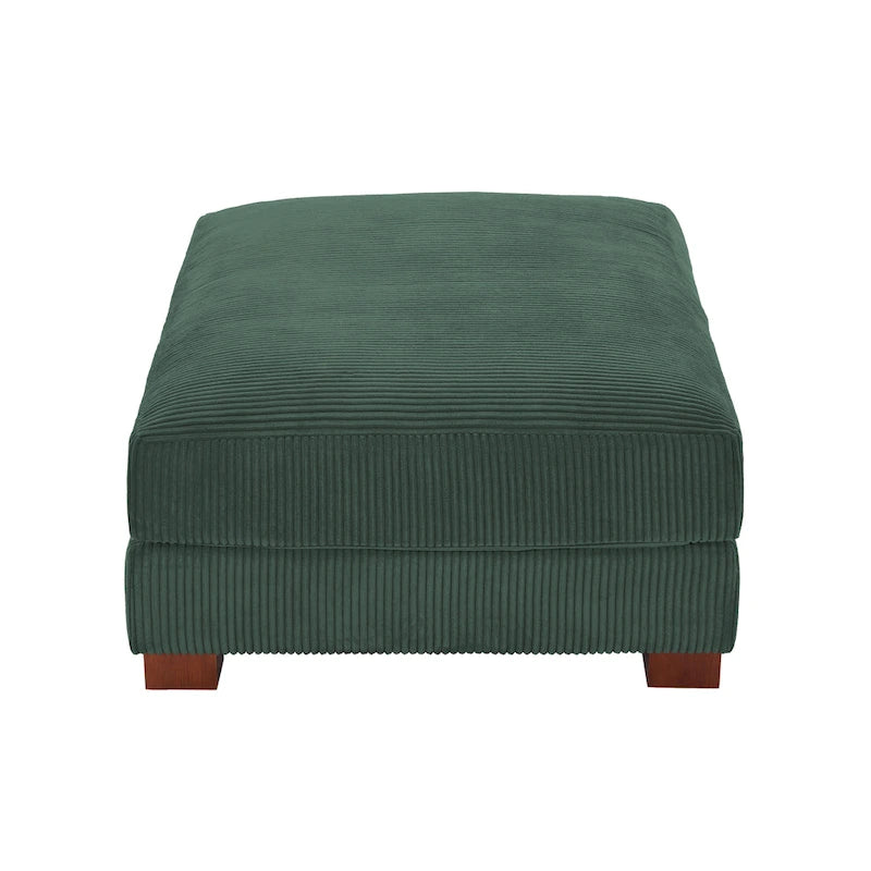Rectangle Corduroy Ottoman for Living Room