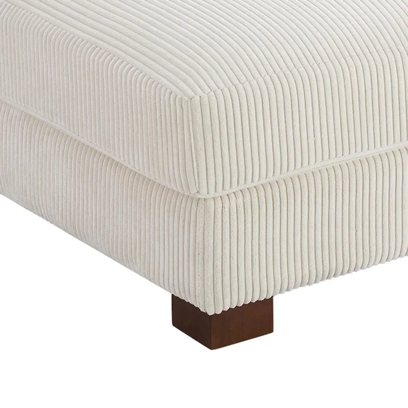 Rectangle Corduroy Ottoman for Living Room