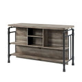 59 Inch Kitchen Island with 2 Shelves, Industrial Antique Oak Brown, Gray