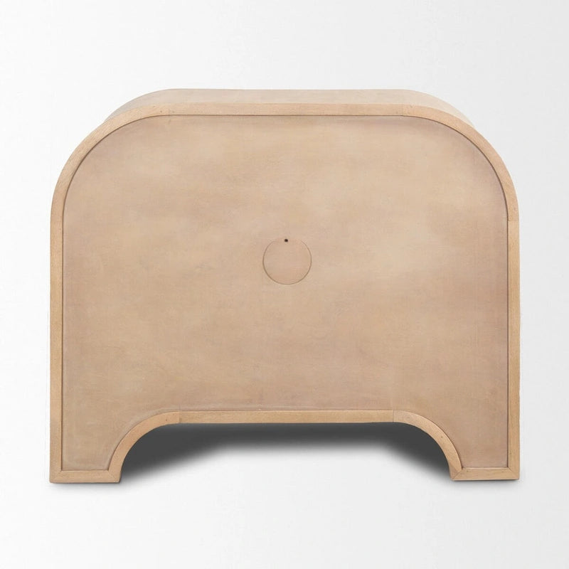 Sorina Reverse Fluted Light Brown Wood Accent Cabinet - 40.0L x 16.0W x 32.0H