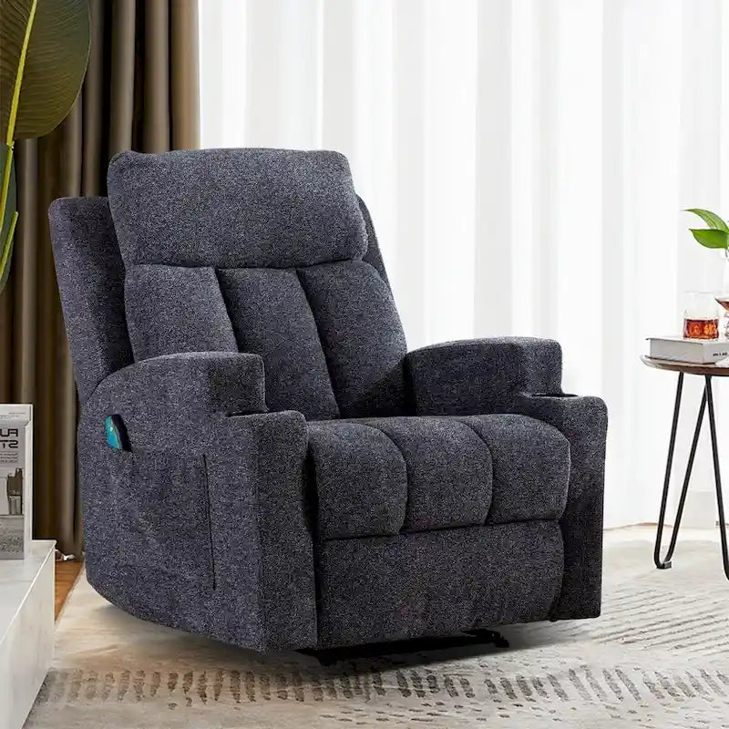 Ebello Massage Recliner Chair with Heat and Vibration Manual Sofa