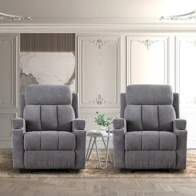 Ebello Massage Recliner Chair with Heat and Vibration Manual Sofa