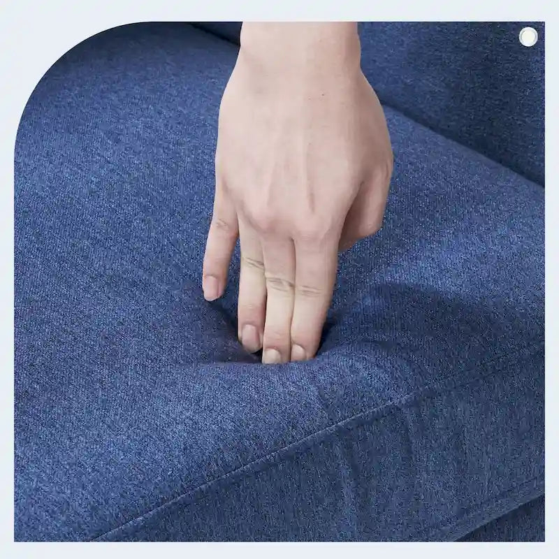 LUE BONA Linen Accent Chair Comfy Living Room Chair with Arms Upholstered Button Tufted Armchair Modern Arm Chairs