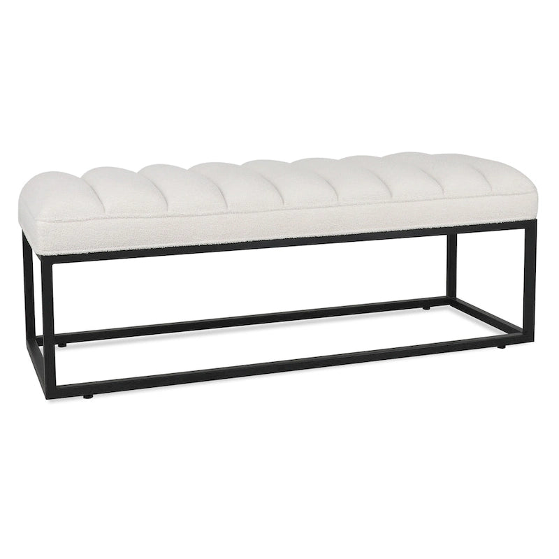 Modern Metal Base Upholstered Bench for Bedroom for Entryway