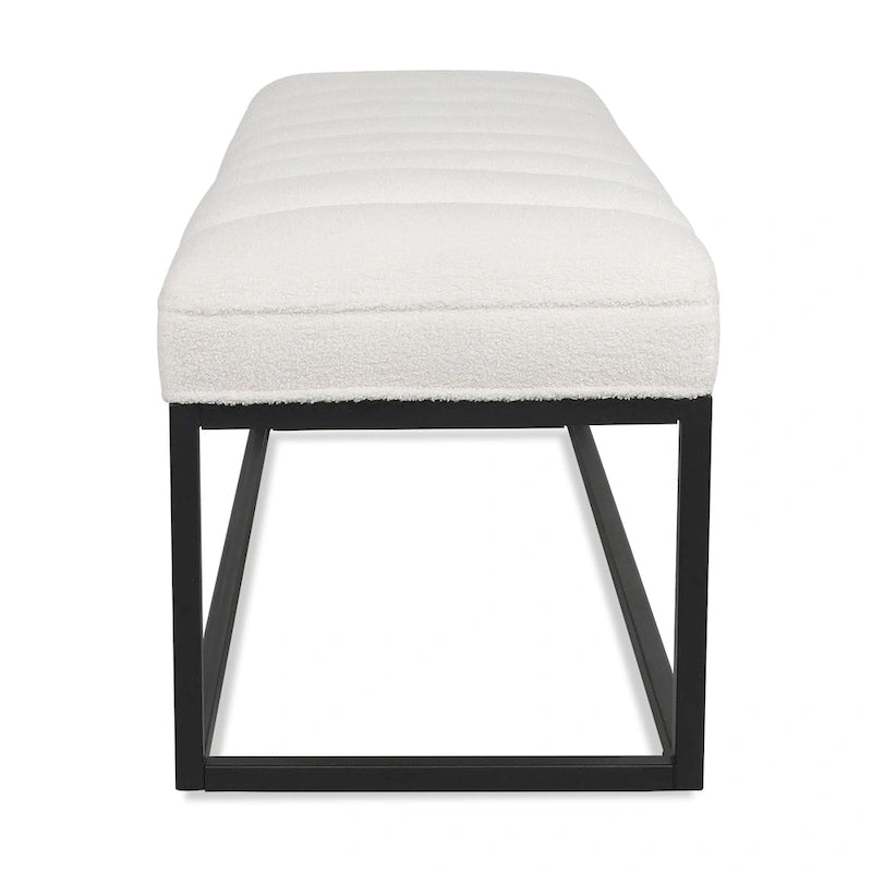 Modern Metal Base Upholstered Bench for Bedroom for Entryway