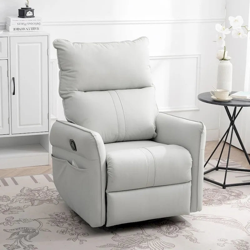 Modern PU Leather Rocker Seating Glider Swivel Recliner Chair