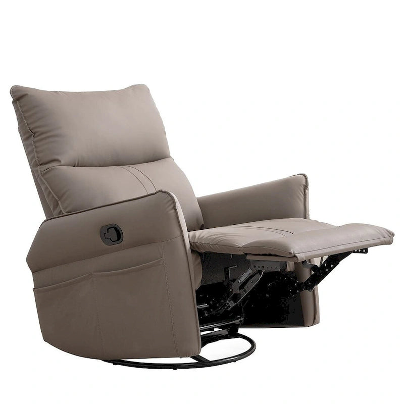 Modern PU Leather Rocker Seating Glider Swivel Recliner Chair