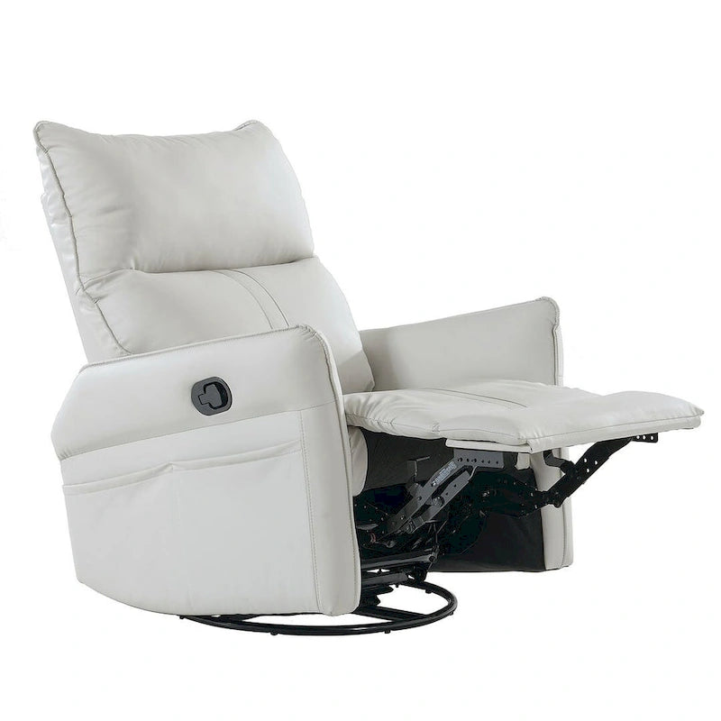 Modern PU Leather Rocker Seating Glider Swivel Recliner Chair