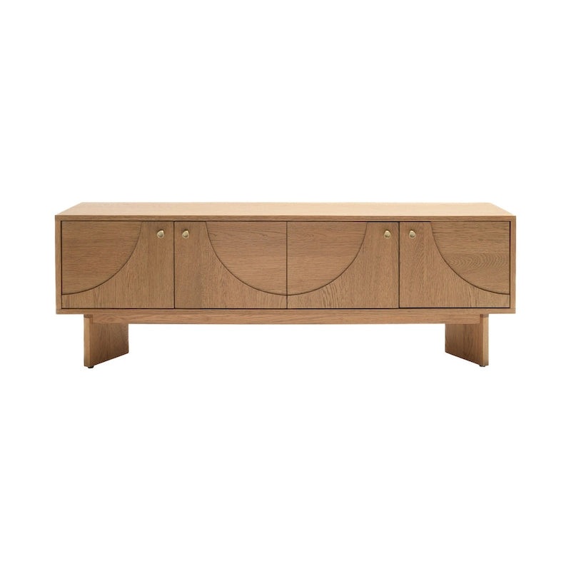 Studio London Oak Wood Zahra TV Stand for Wooden Entertainment Center