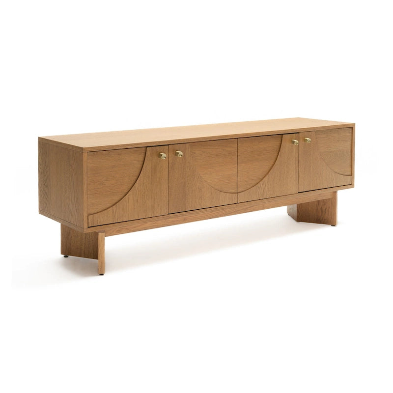 Studio London Oak Wood Zahra TV Stand for Wooden Entertainment Center