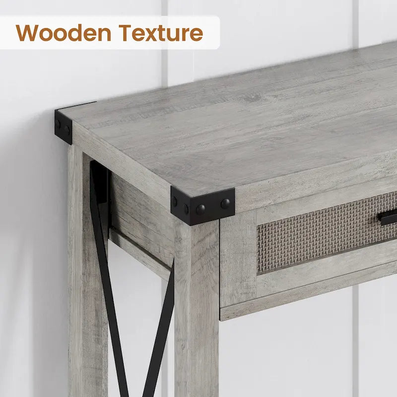 Entryway Table, Console Table Wood Sofa Table with Storage Drawers