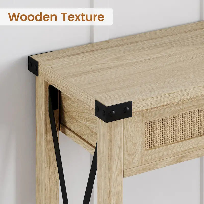 Entryway Table, Console Table Wood Sofa Table with Storage Drawers