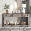 Console Table/Sofa Table with Storage Drawers and Bottom Shelf for Entryway Hallway