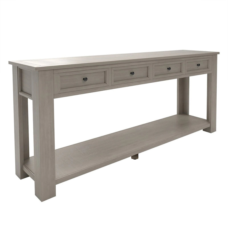 Console Table/Sofa Table with Storage Drawers and Bottom Shelf for Entryway Hallway