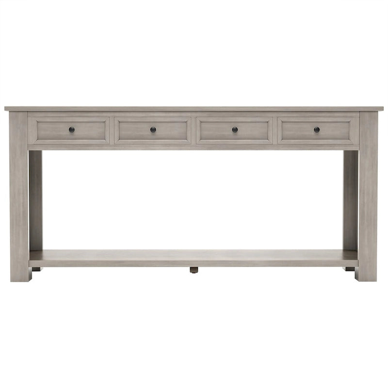 Console Table/Sofa Table with Storage Drawers and Bottom Shelf for Entryway Hallway