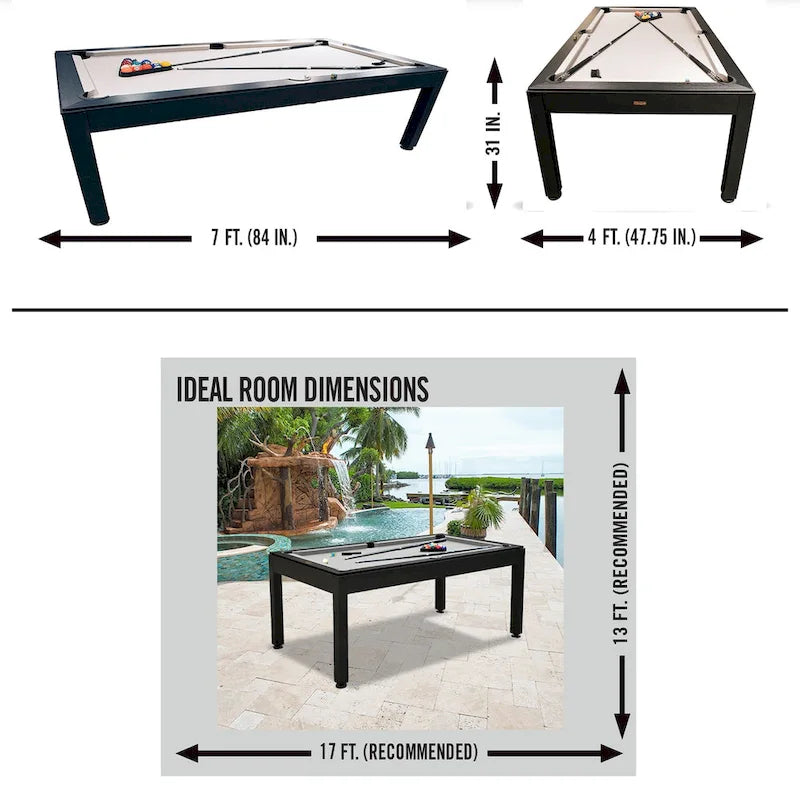 Panama Jack Indoor/Outdoor Billiards Table - 84x47x31