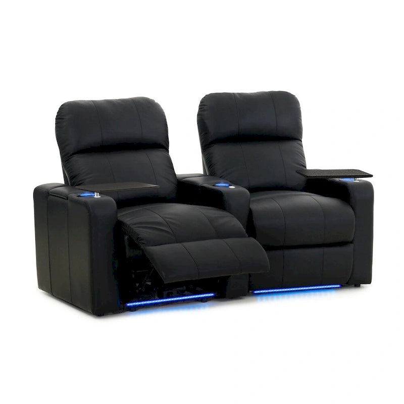 Octane Turbo XL700 Power Leather Home Theater Seating Set (Row of 2)