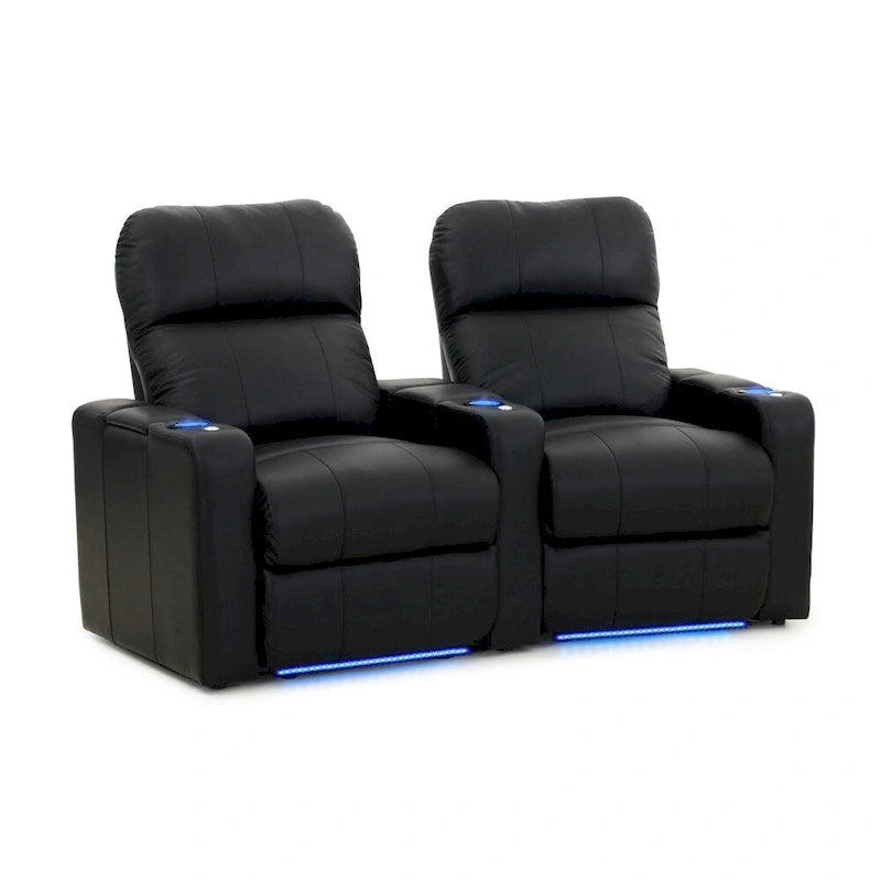 Octane Turbo XL700 Power Leather Home Theater Seating Set (Row of 2)