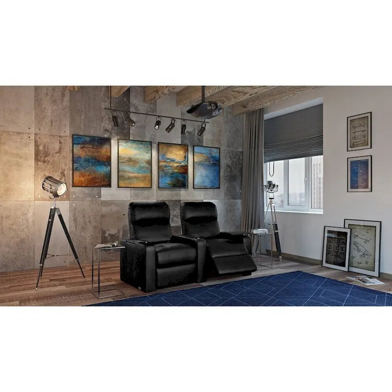 Octane Turbo XL700 Power Leather Home Theater Seating Set (Row of 2)