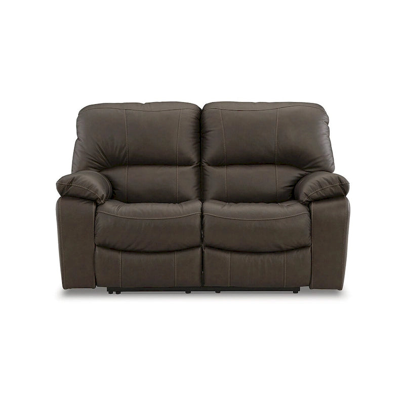 Signature Design by Ashley Leesworth Brown Reclining Power Loveseat - 65W x 41D x 41H