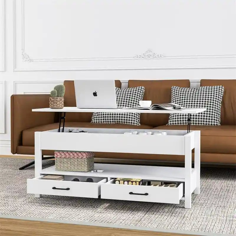 Coffee Table with Hidden Compartment - 44.1D x 21.7W x 18.3H