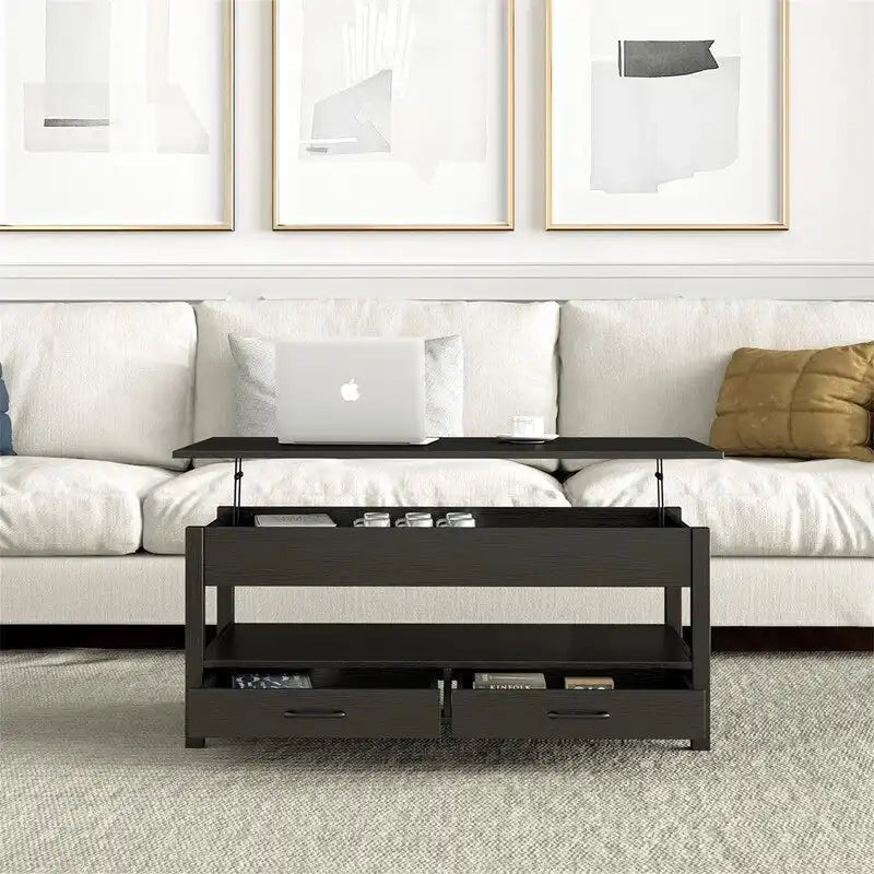 Coffee Table with Hidden Compartment - 44.1D x 21.7W x 18.3H