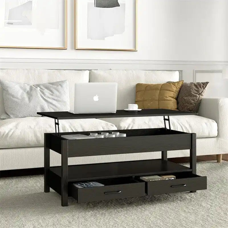 Coffee Table with Hidden Compartment - 44.1D x 21.7W x 18.3H