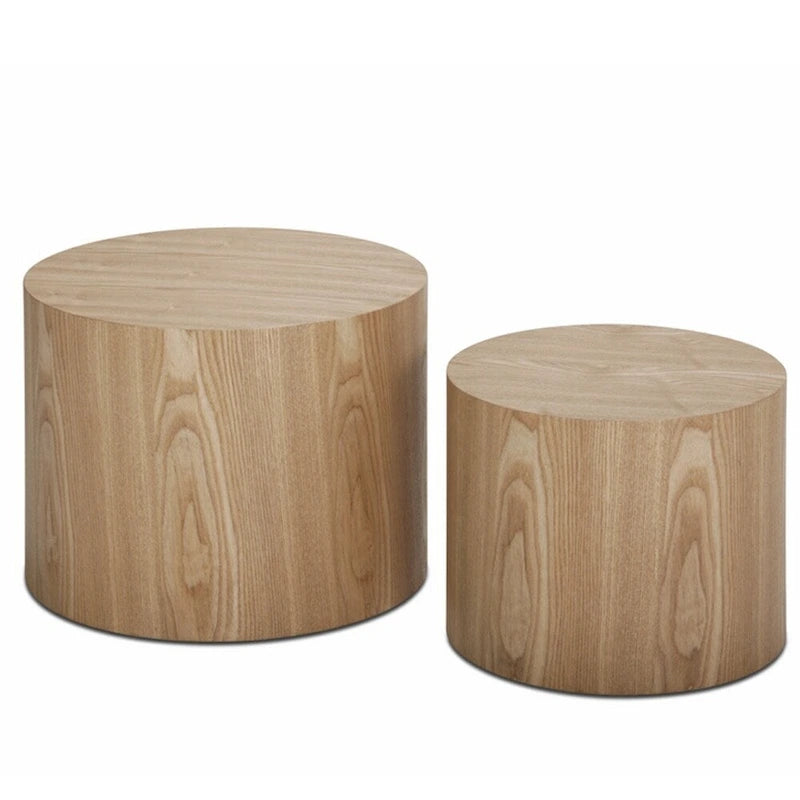 Veneer side table coffee table set of 2