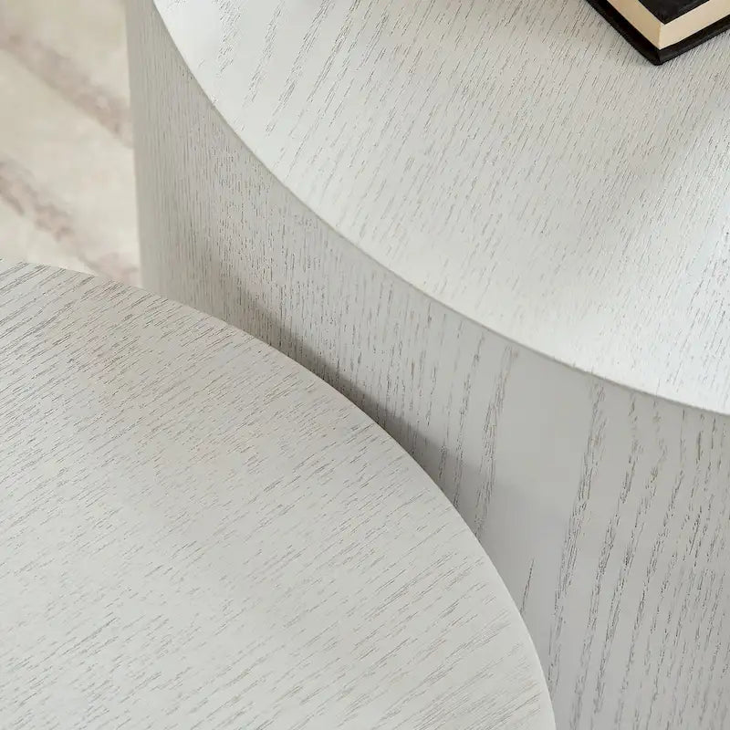 Veneer side table coffee table set of 2