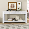 Nestfair Entryway Console Table Sofa Table with Storage Drawers and Bottom Shelf