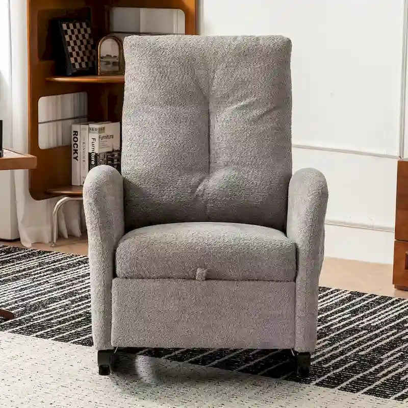 Accent Rocking Chair with Footrest High Back
