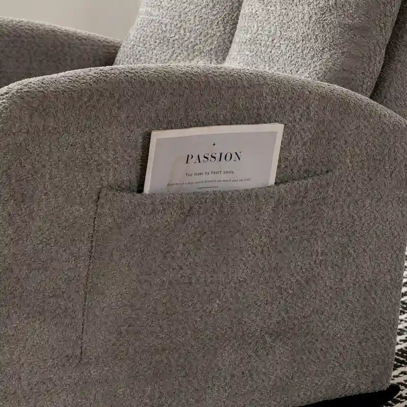 Accent Rocking Chair with Footrest High Back