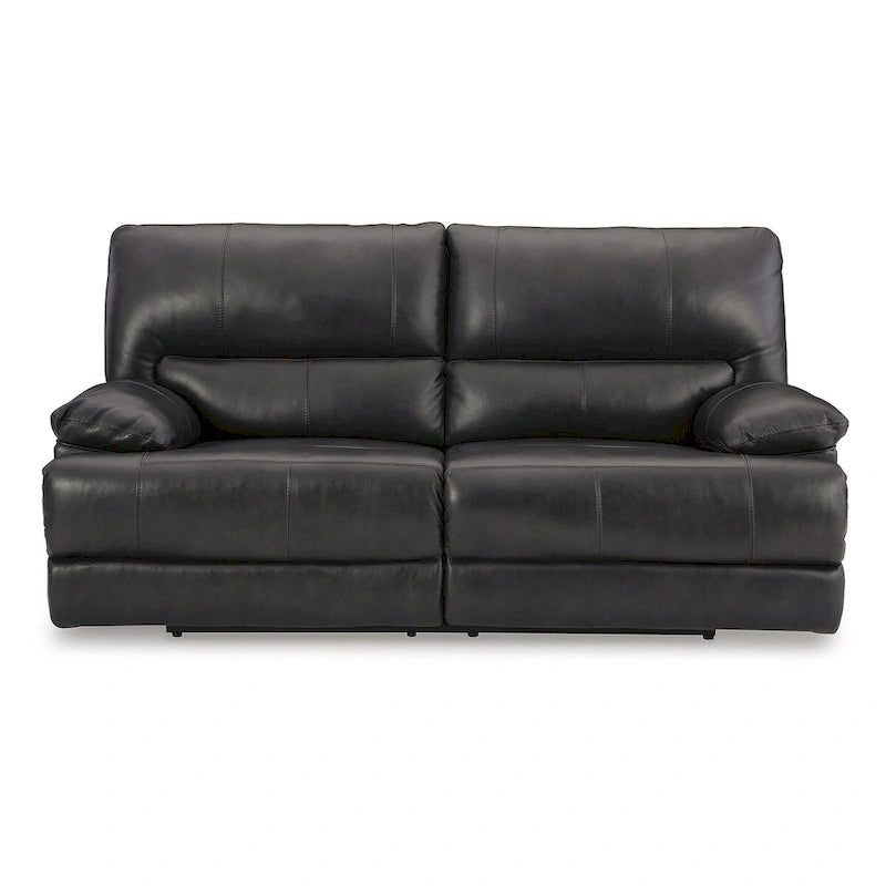 Signature Design by Ashley Mountainous Black Power Reclining Sofa - 85W x 42D x 42H