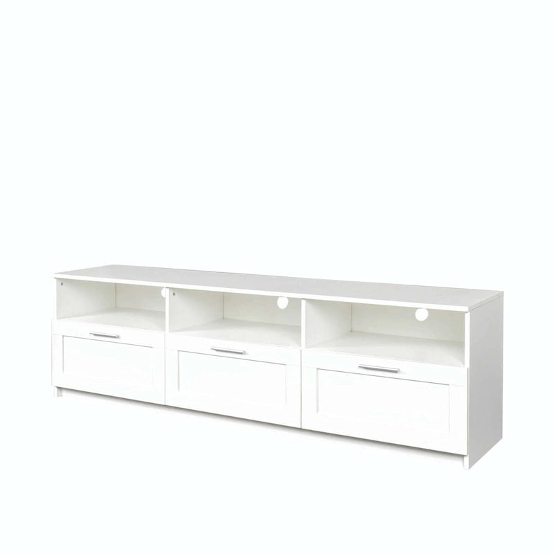 White modern minimalist TV cabinet 80 inch TV stand