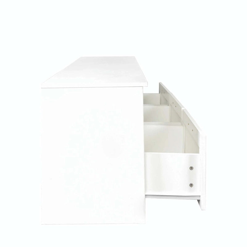 White modern minimalist TV cabinet 80 inch TV stand