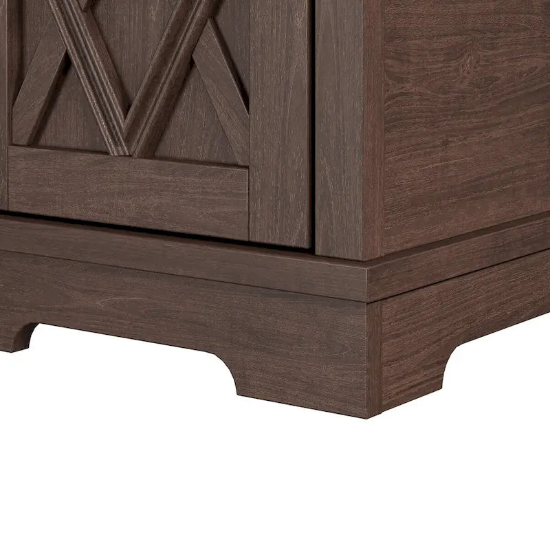 Classic Charging End Table with USB Ports and Storage - 23 in Height