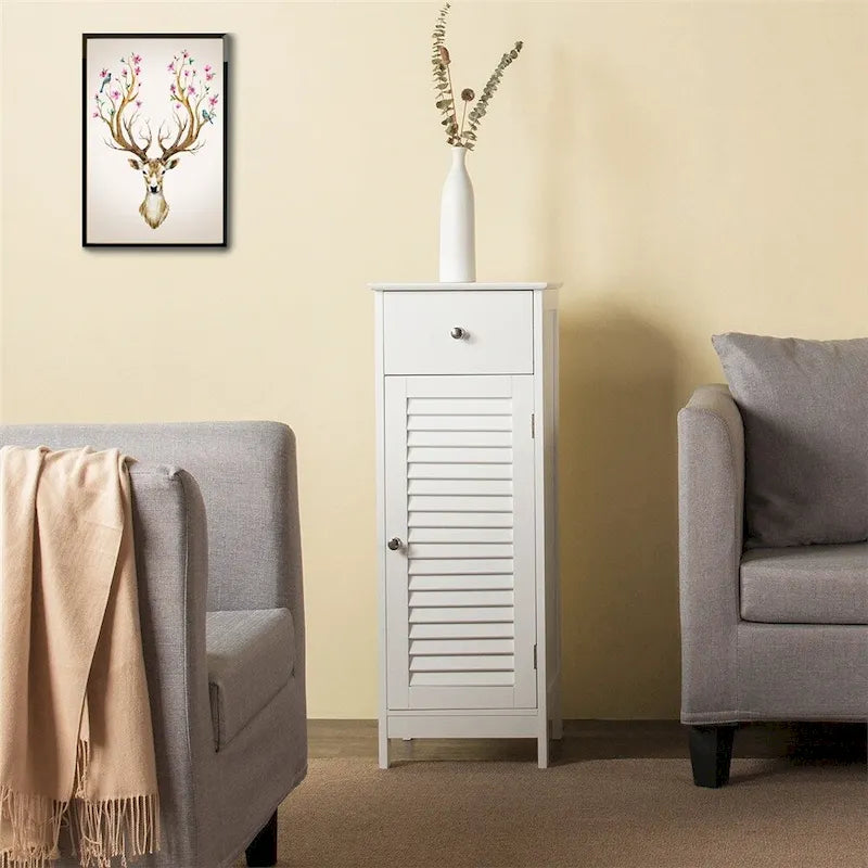 Yaheetech Bathroom Free Standing Storage Floor Cabinet with Drawers