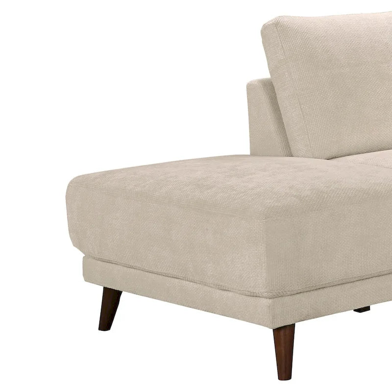 Cozy Nook Mid-Century Modern Performance Fabric Sectional Sofa