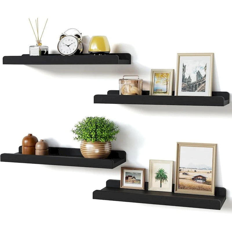 white Floating Shelves for Wall Set of 4, ,15.6 Inch