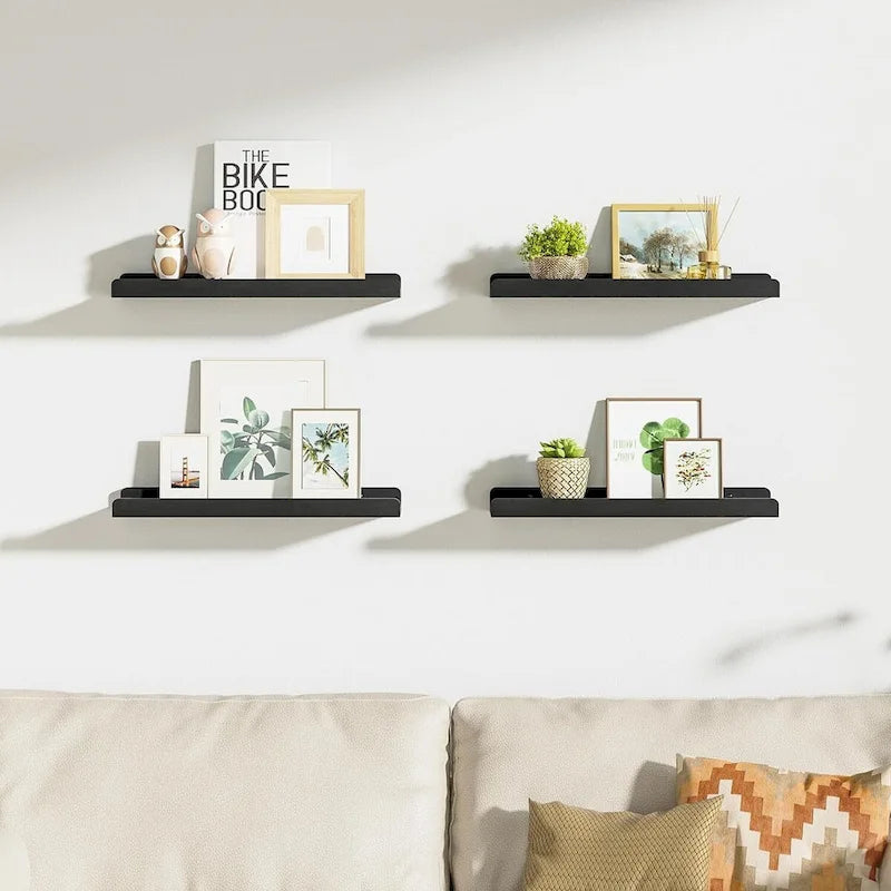 white Floating Shelves for Wall Set of 4, ,15.6 Inch