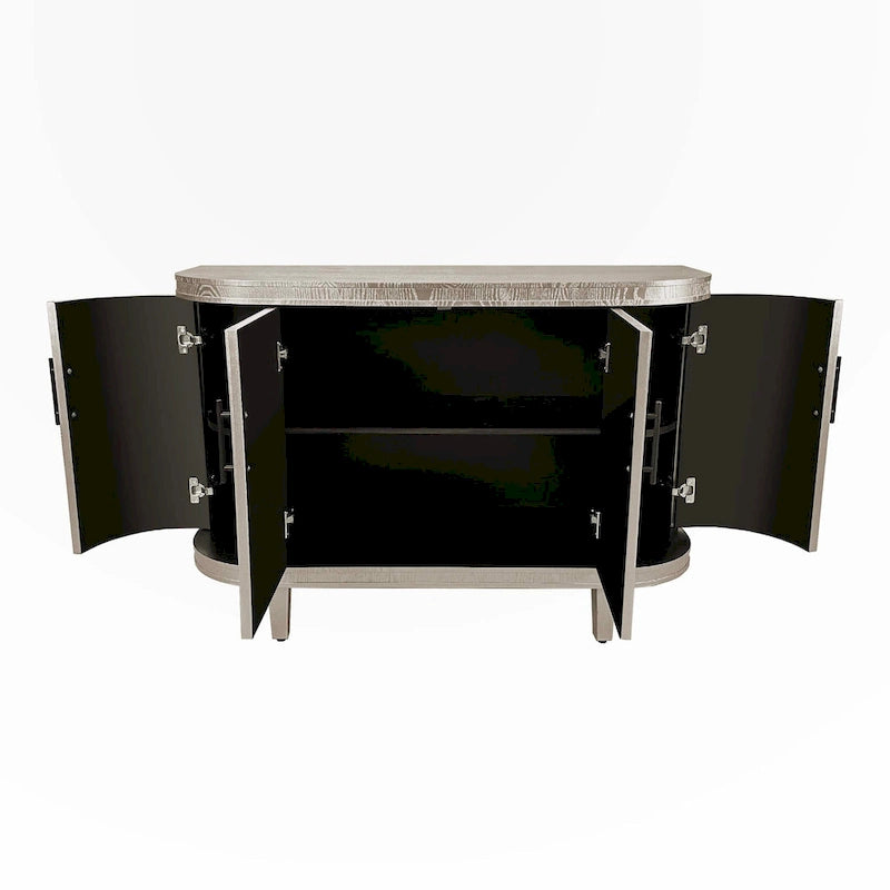 Modern 47.2-Inch Decorative Storage Cabinet with Adjustable Shelves