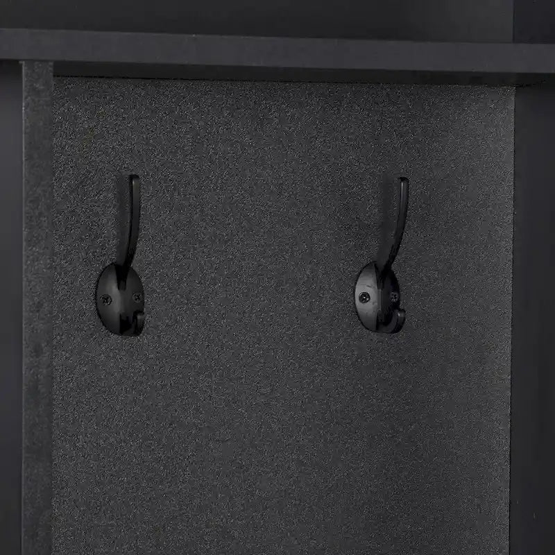 Wide Design Hall Tree with Storage Bench,Multifunctional Coat Rack with 8 Hooks for Entryways, Mudroom