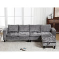 5-Seat Modular L-Shaped Convertible Sectional Sofa