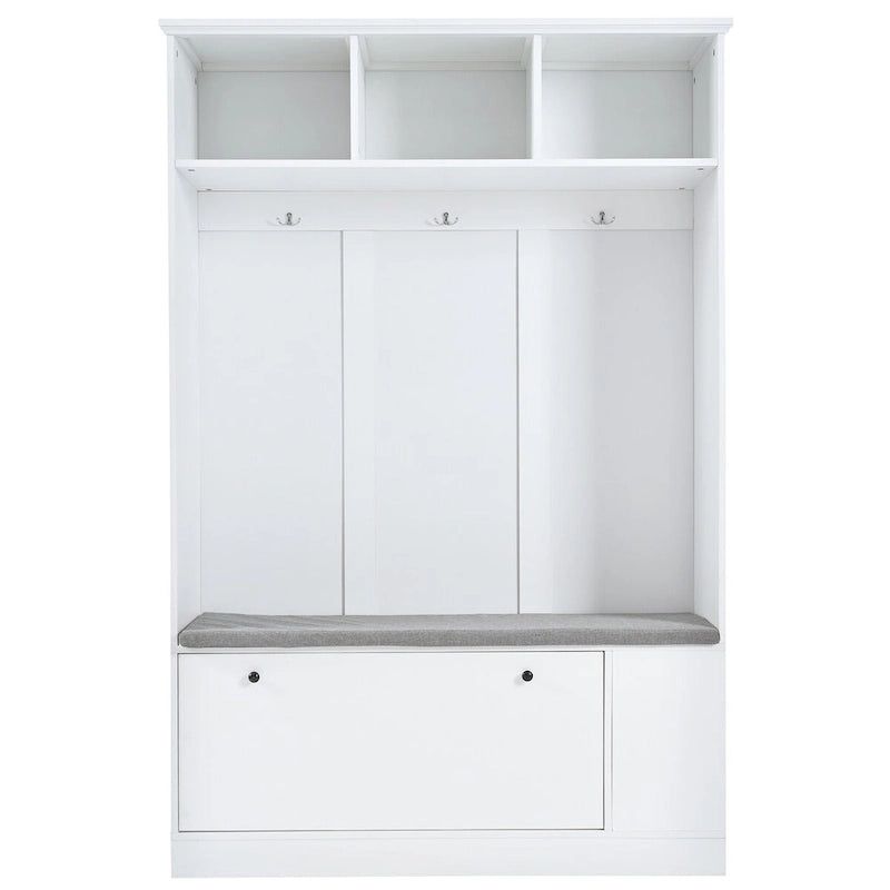 Merax 5-in-1 Entryway Hall Tree with Shoe Storage Bench