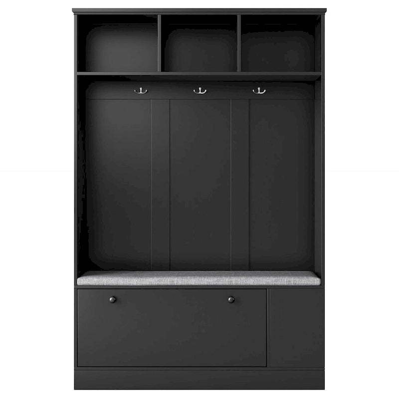 Merax 5-in-1 Entryway Hall Tree with Shoe Storage Bench