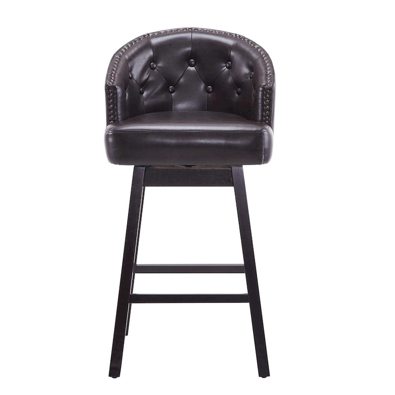 Moore Modern Rubberwood Swivel 33.25-Inch Barstool (set of 2) by Christopher Knight Home