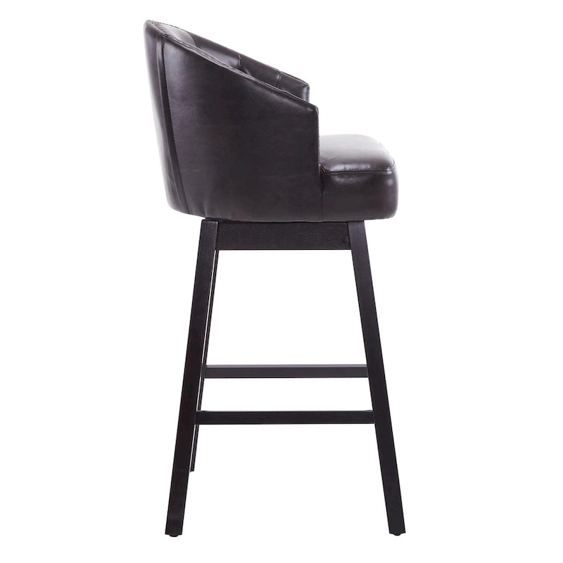 Moore Modern Rubberwood Swivel 33.25-Inch Barstool (set of 2) by Christopher Knight Home