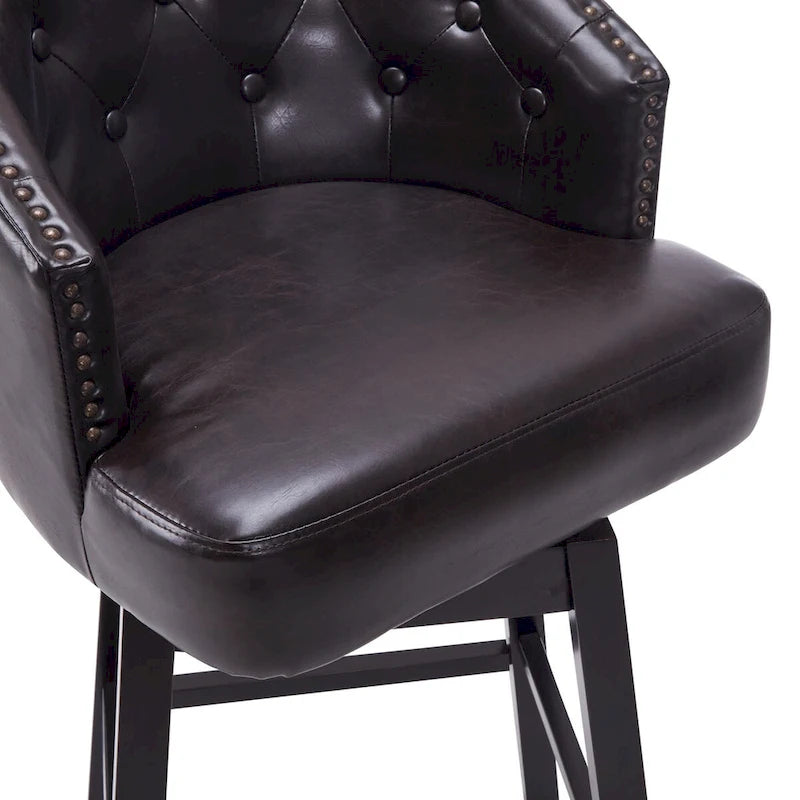 Moore Modern Rubberwood Swivel 33.25-Inch Barstool (set of 2) by Christopher Knight Home