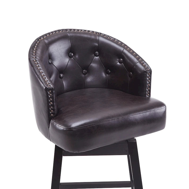 Moore Modern Rubberwood Swivel 33.25-Inch Barstool (set of 2) by Christopher Knight Home