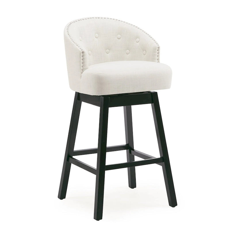 Moore Modern Rubberwood Swivel 33.25-Inch Barstool (set of 2) by Christopher Knight Home